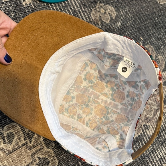 Floral Kids Hat - Brown and Orange - Picture 2 of 2